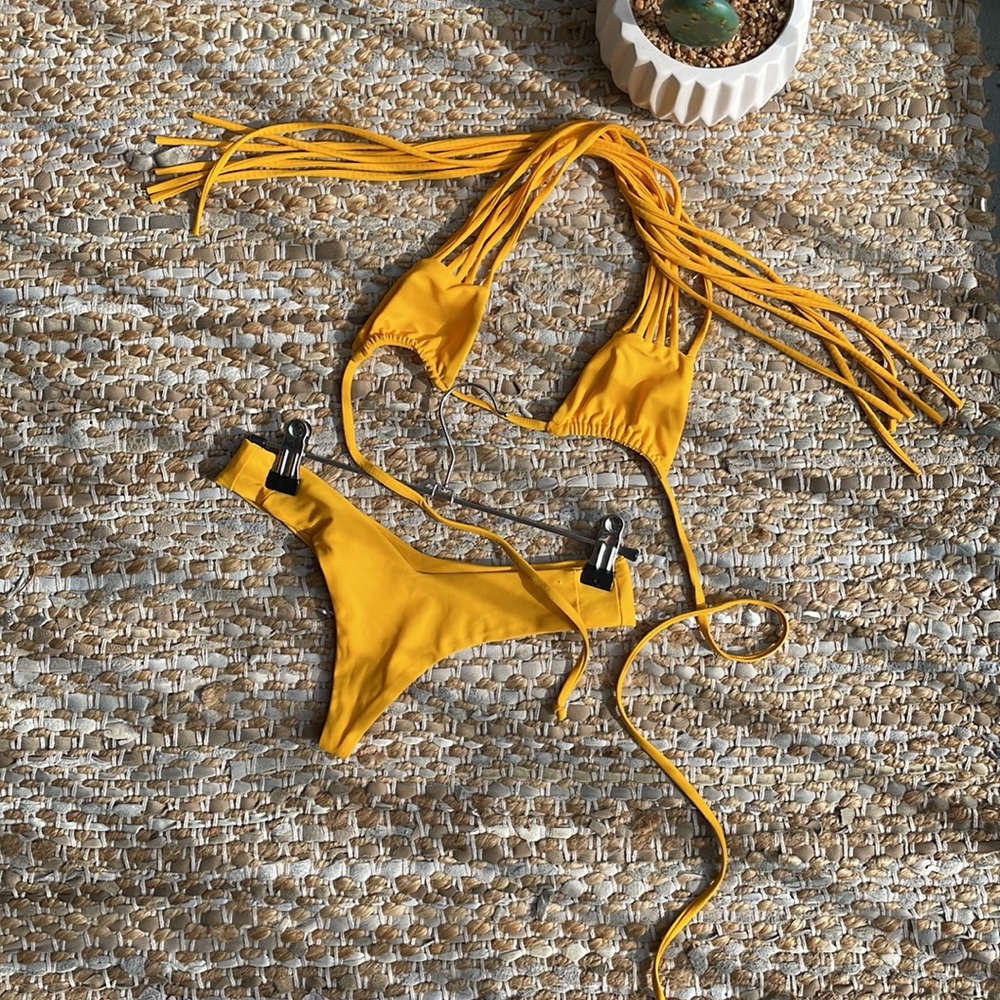 Stone Fox Yellow Bikini Top